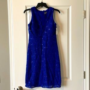 Royal Blue Cocktail Dress with Sequin Details